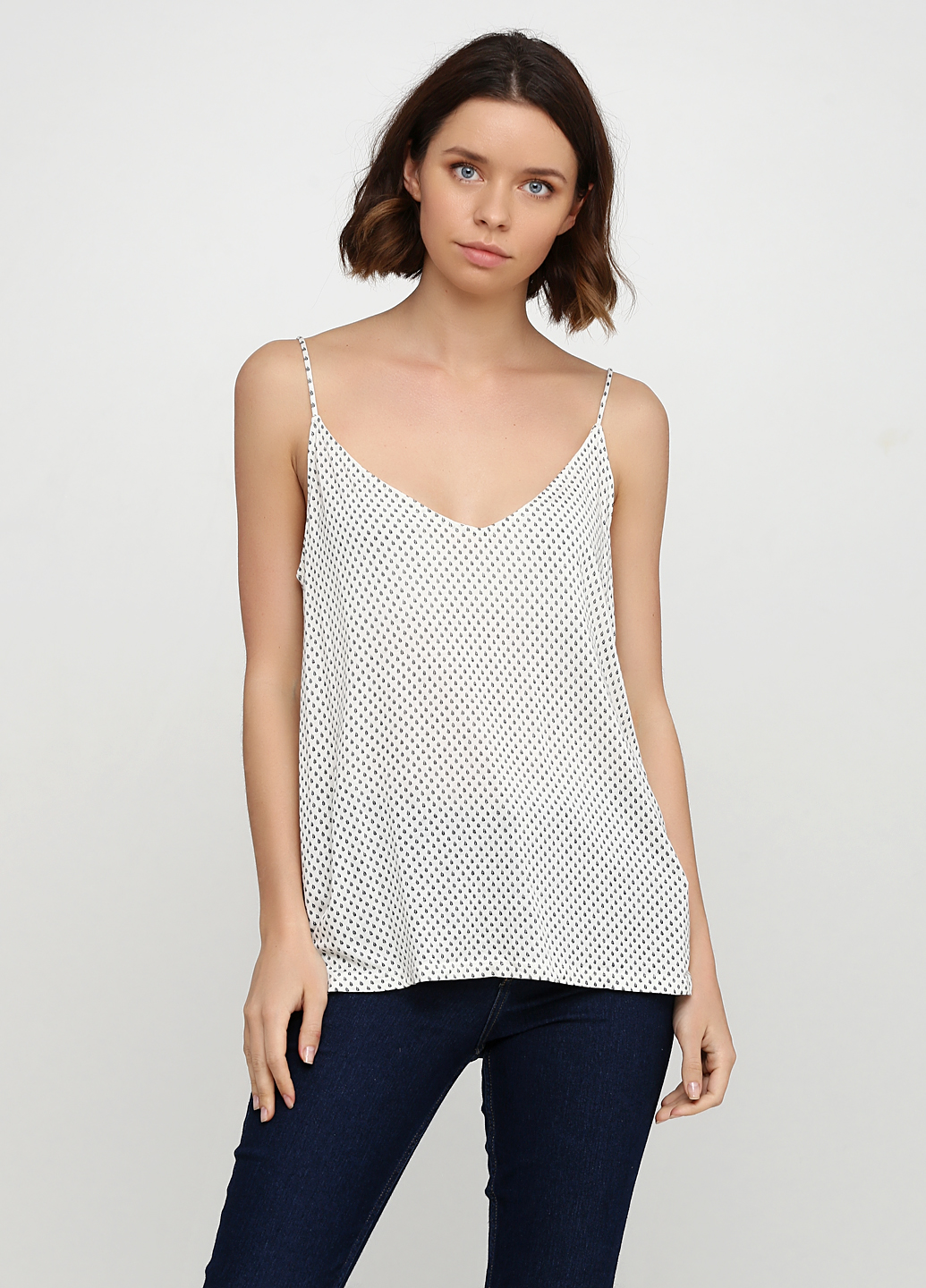 

Майка H&M M кремовый с узором 4910655RP12_кремовый с узором