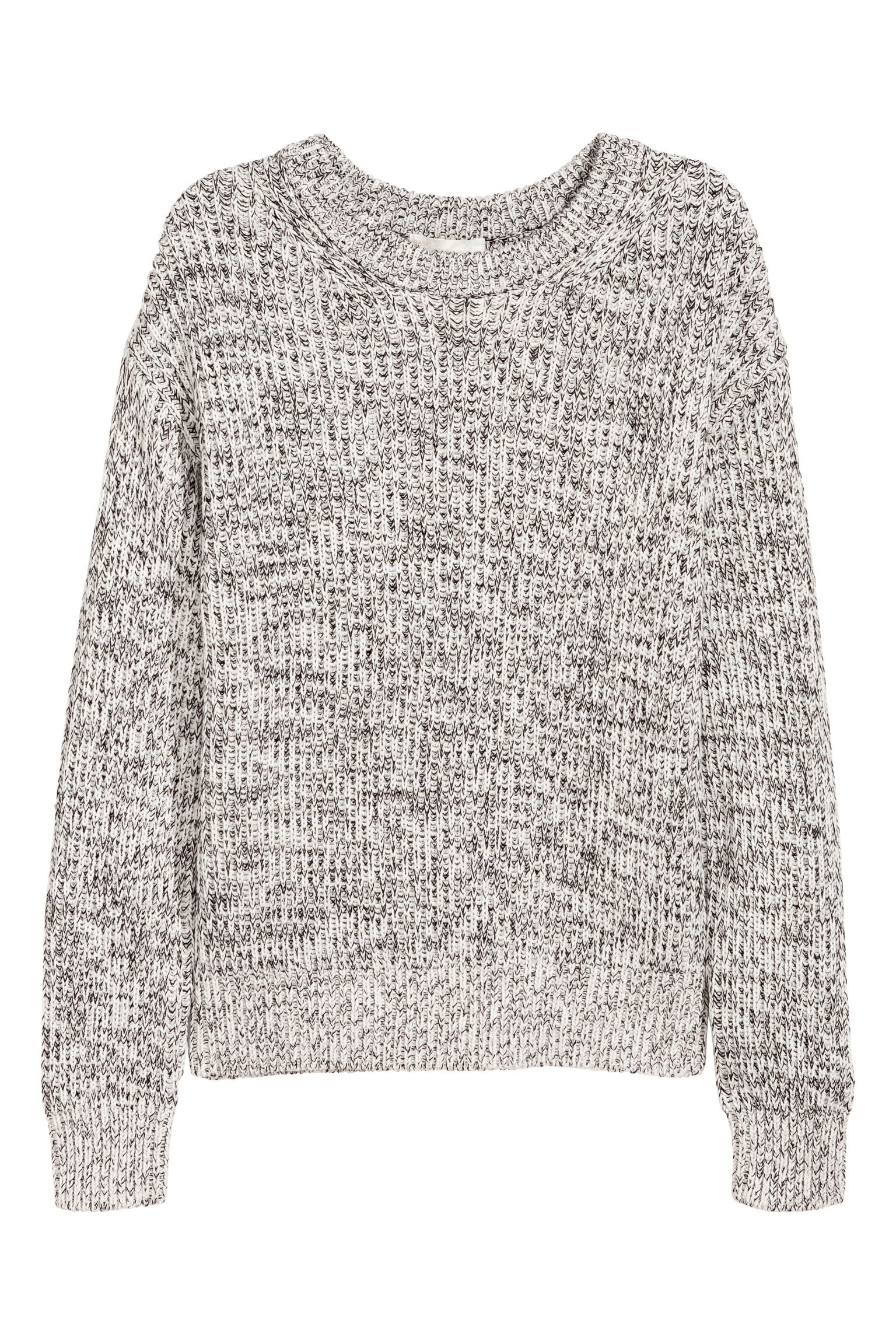 

Свитер H&M L бело-черный мергель 5373506RP11_бело-черный мергель