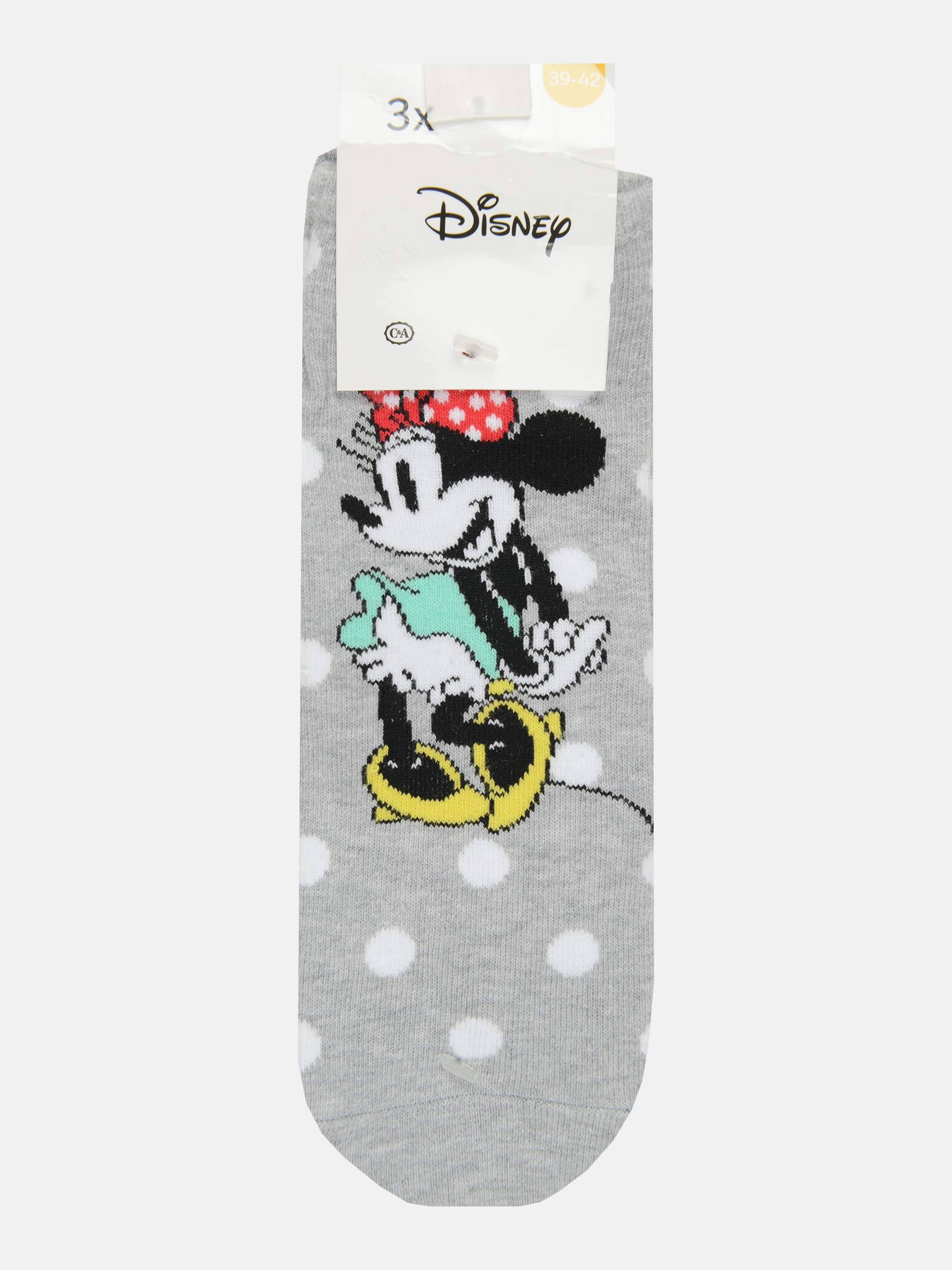 

Набор Носки DISNEY (3 пары) C&A 39/42 светло-серый с рисунком 5404078_светло-серый с рисунком