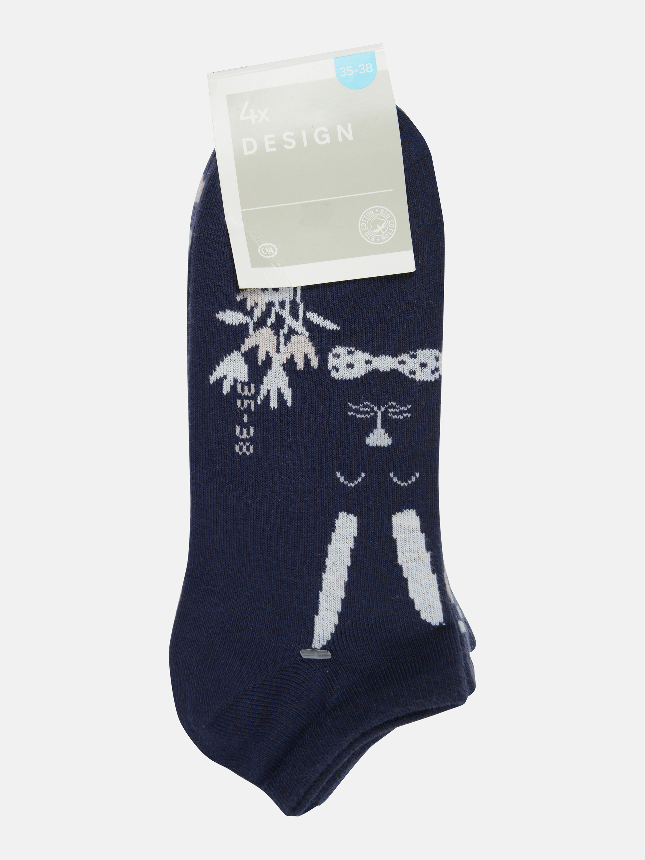 

Набор Носки (4 пары) C&A 35/38 сине-голубой с рисунком 5190243_сине-голубой с рисунком