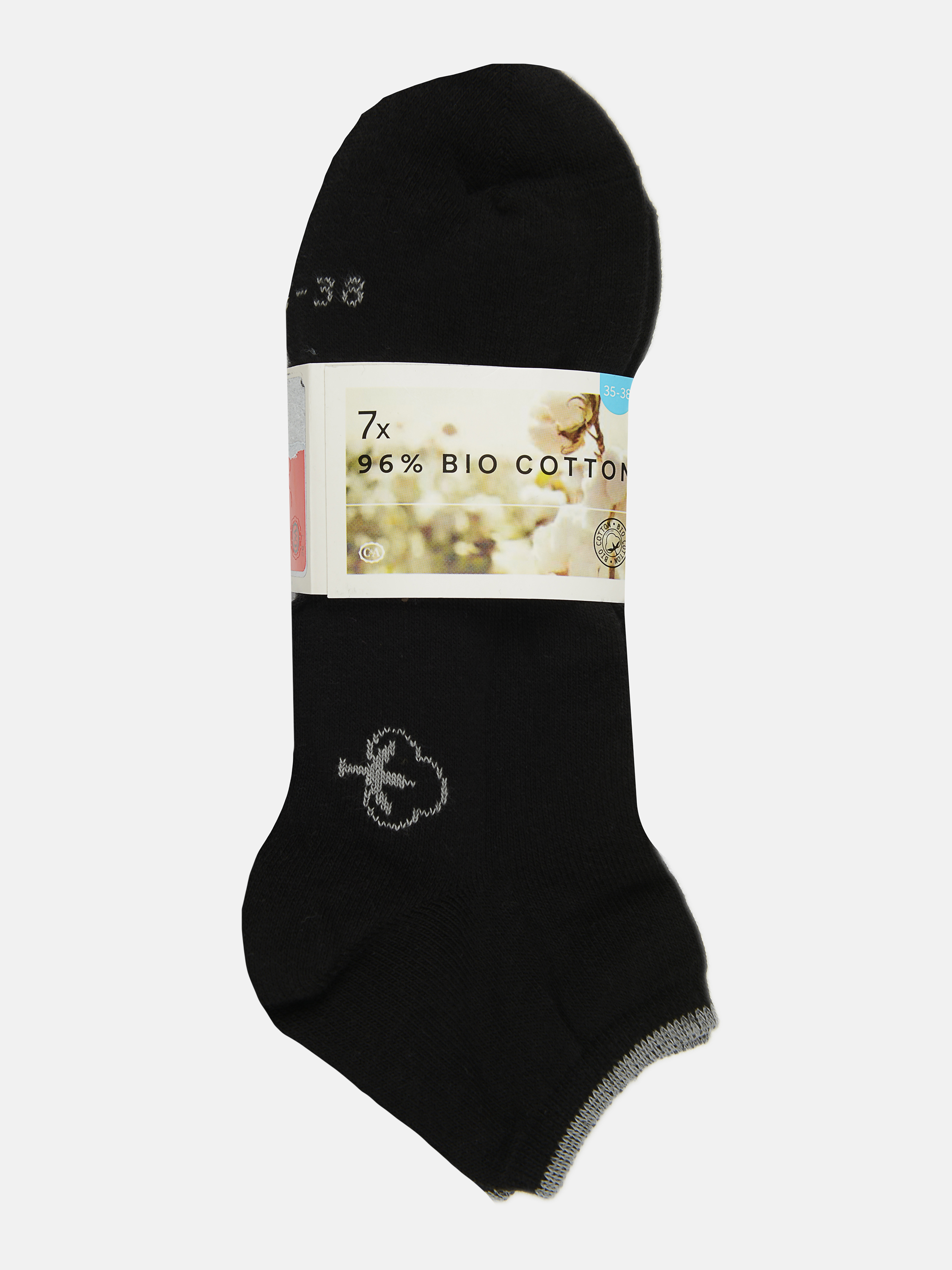

Набор Носки BIO COTTON (7 пар) C&A 35/38 Черно-белый 4706151_черно-белый