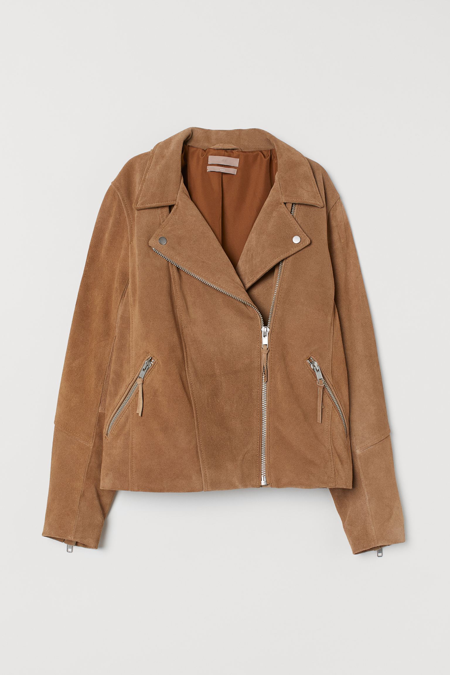 

Куртка замшевая H&M 3XL Светло-бежевый 7944211wtr_Светло-бежевый