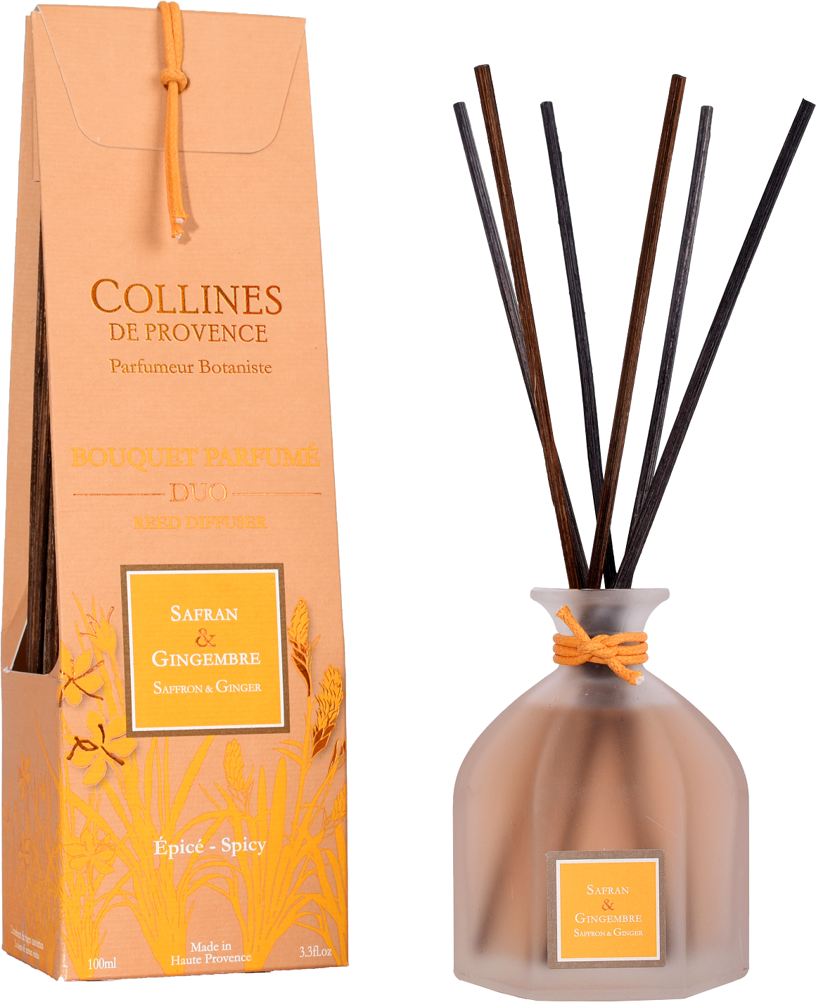 

Аромадиффузор Collines de Provence Шафран и Инжир Duos Parfumé (Дуэт),100мл