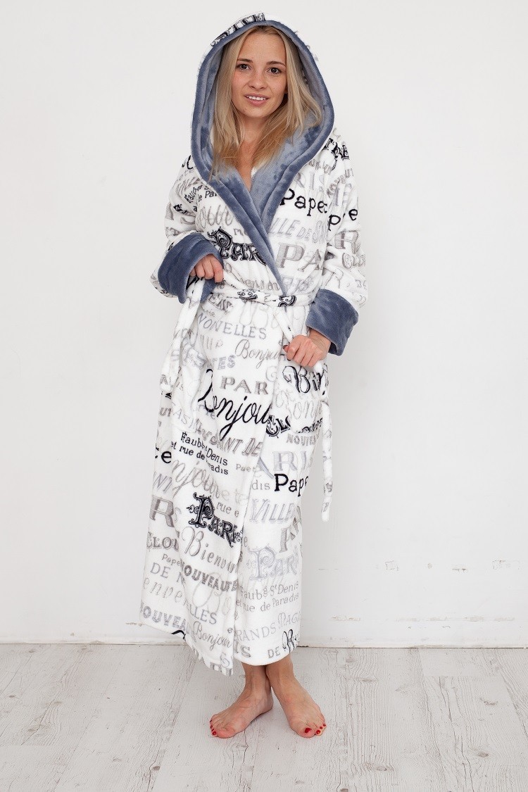 

Халат длинный Art fashion Газета L белый