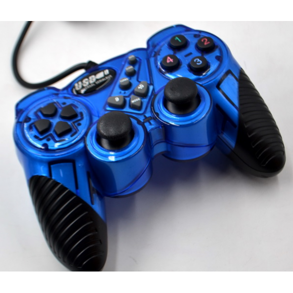 

Геймпад проводной для ПК USB-906 USB 2.0 Double Shock (Blue)