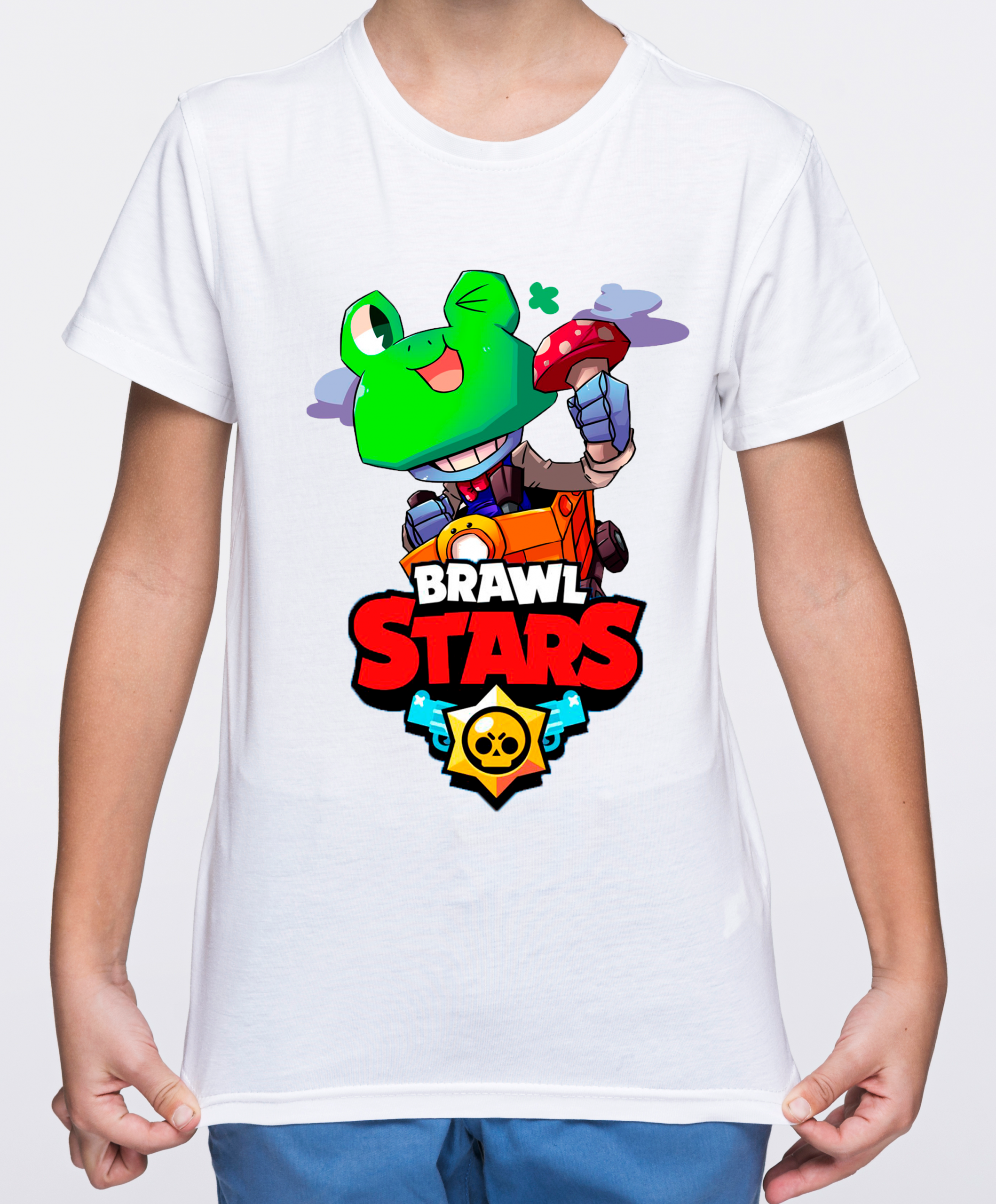 

Футболка хлопковая Fruit of the Loom Brawl Stars Белая 128 см Y7T128