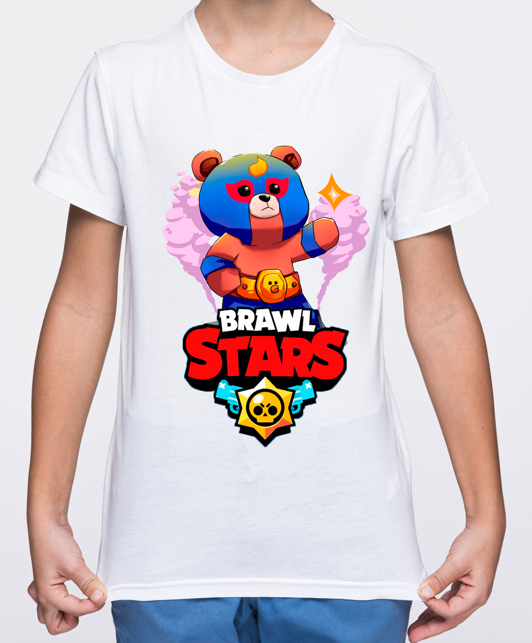 

Футболка хлопковая Fruit of the Loom Brawl Stars Белая 116 cм Y9T116
