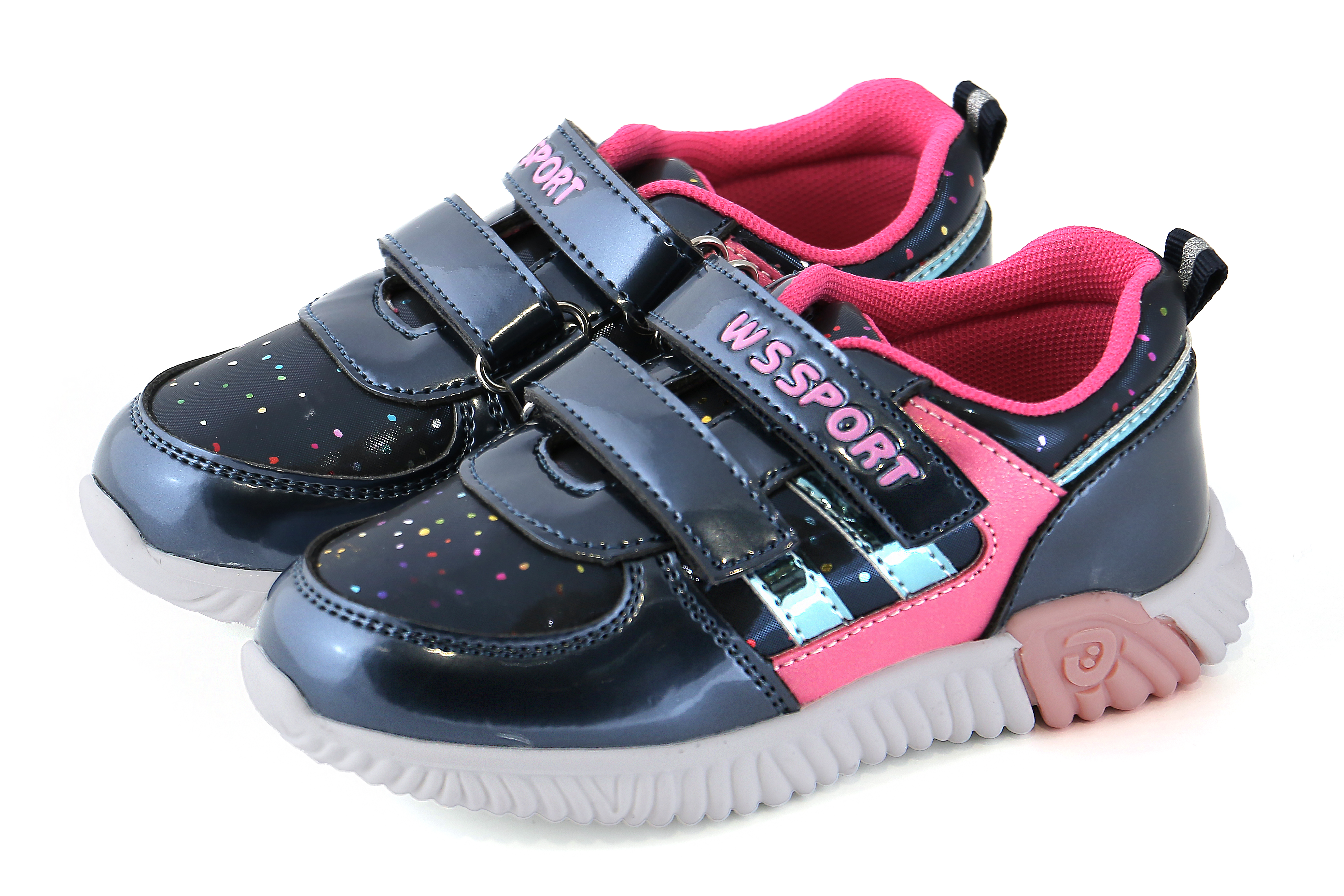 

Кроссовки для девочки WeeStep синий с розовым ck304 23
