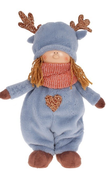 

Новогодняя игрушка BonaDi Малышка 35см синий (822-338-3)