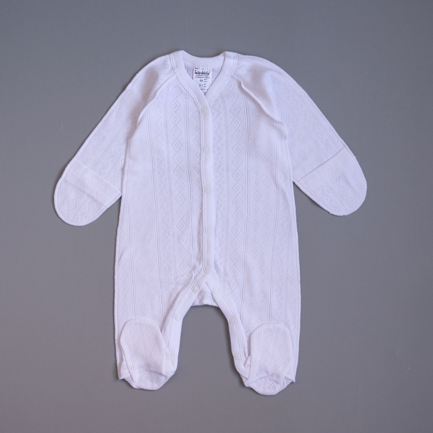 

Человечек Ажур Interkids 0-1 месяцев 56 см Белый 2526