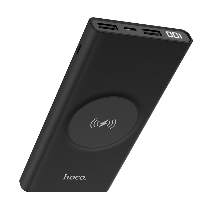 

Power Bank HOCO J37 Wisdom с беспроводной зарядкой 10000 mAh Чёрный