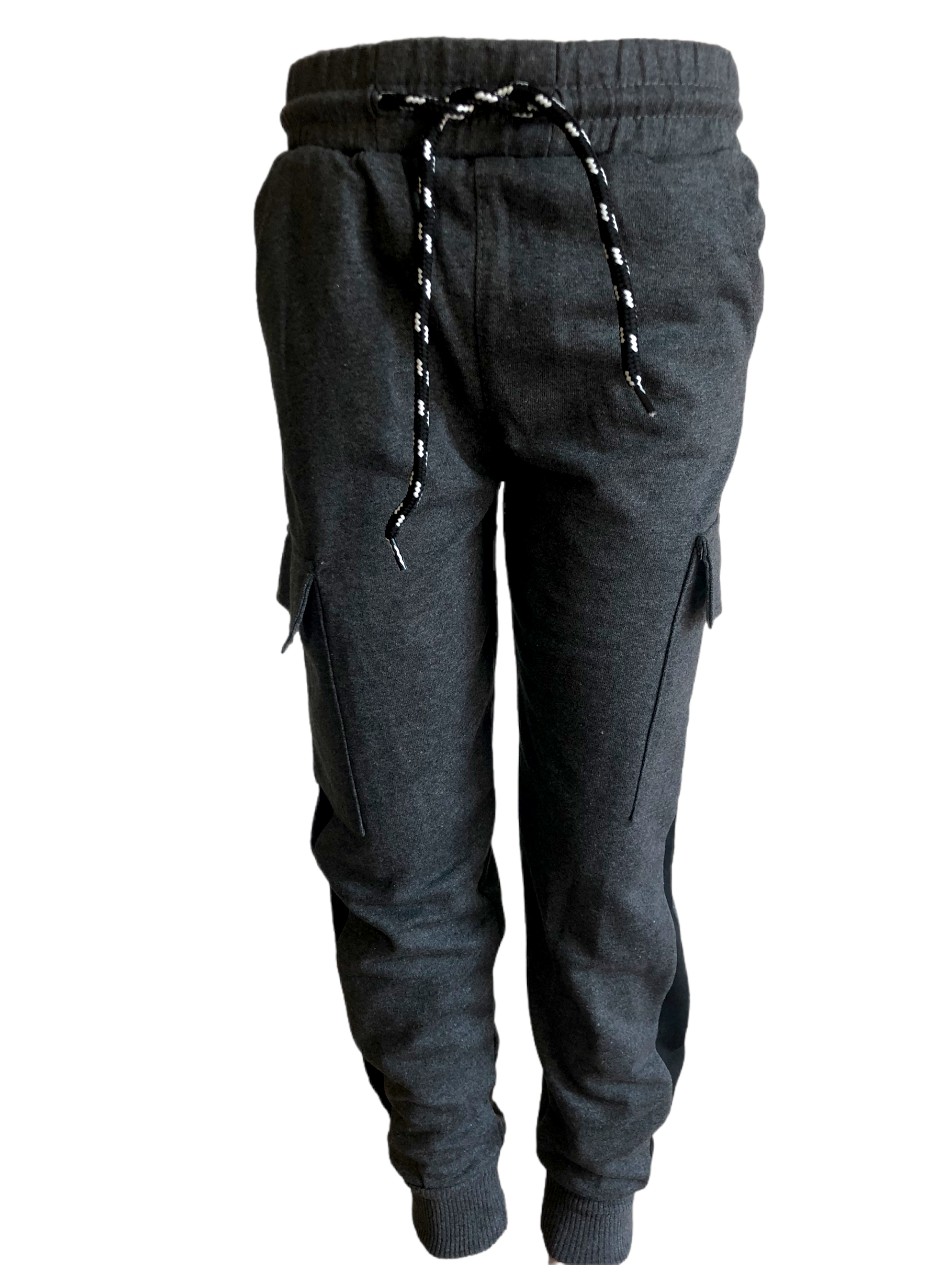 

Штаны спортивные джоггеры антрацит с черным , 134