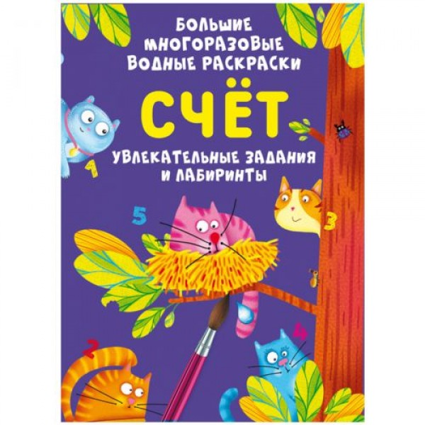 

Книга "Большие многоразовые водные раскраски. Счет", рус F00026571