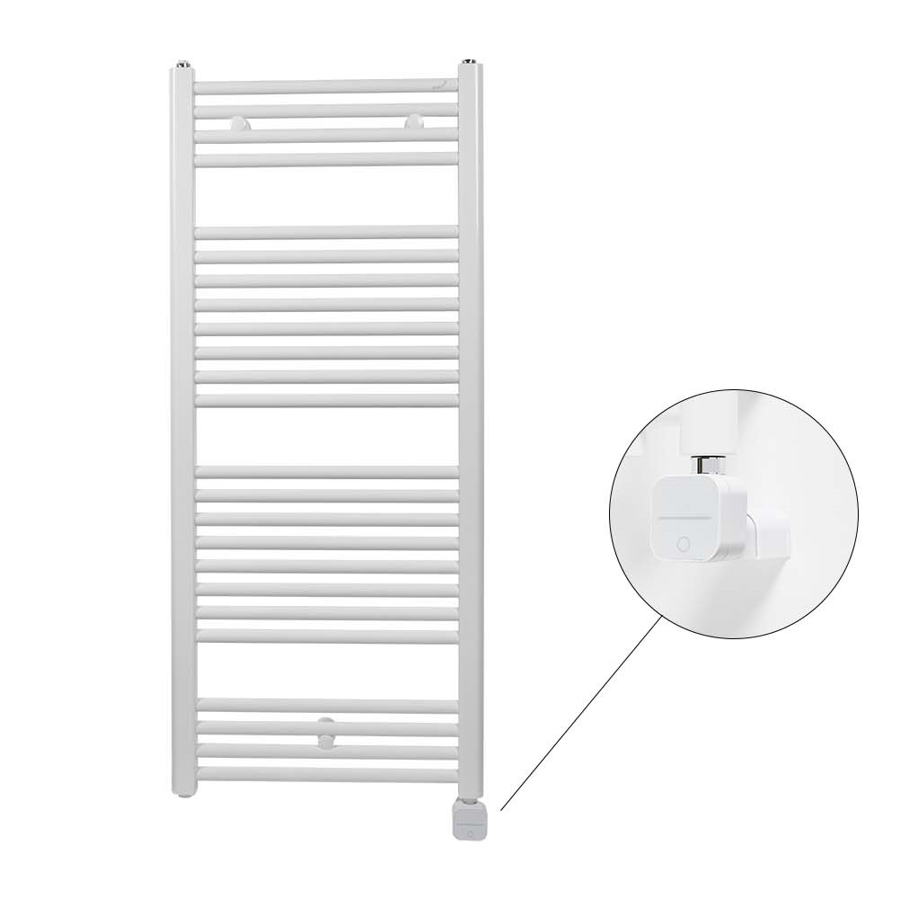 

Полотенцесушитель Zehnder Virando 1226 x 600 мм белый с проводом (AB-120-060-9016-NEX-HID)