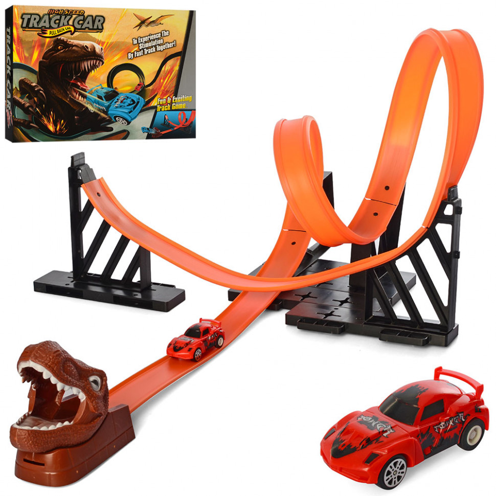 

Игрушечный трек 011-38 голова динозавра, машинка 7см METR+