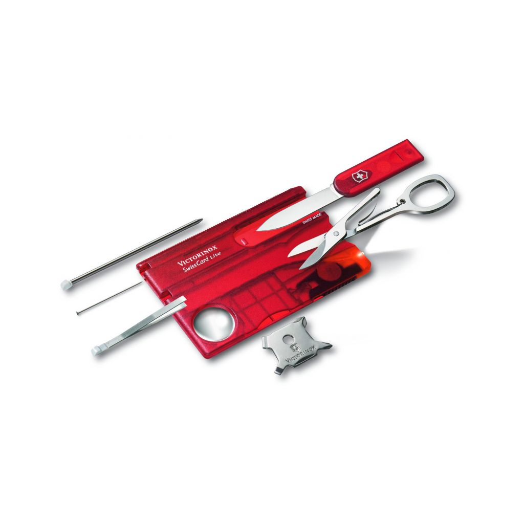 

Нож Victorinox SwissCard Lite Transparent Red Blister (0.7300.TB1)