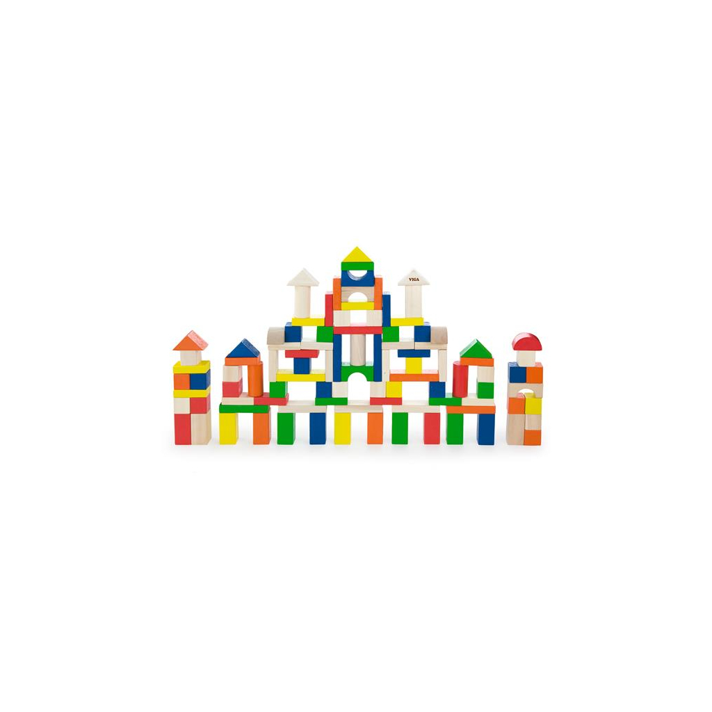 

Кубики Viga Toys Большая стройка 100 шт., 2,5 см (50334)
