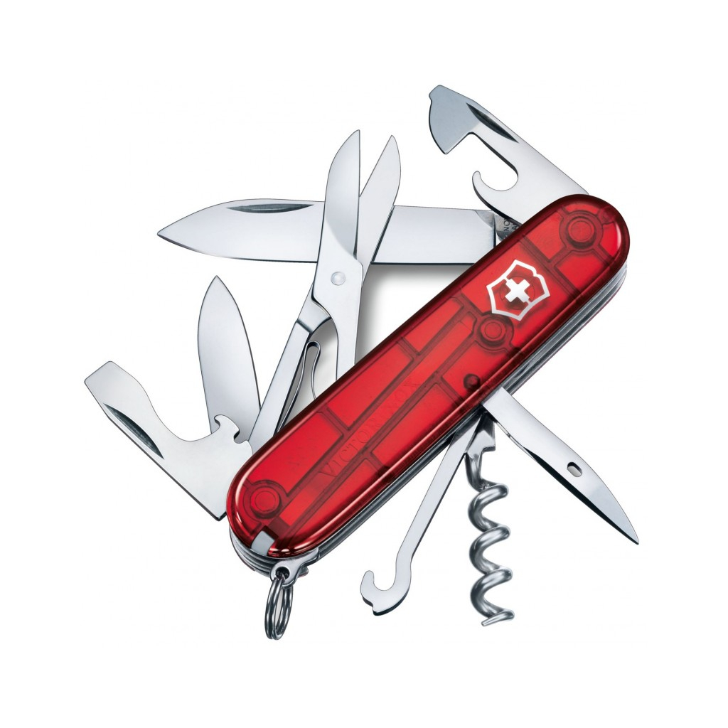 

Нож Victorinox Climber Transparent Red Blister (1.3703.TB1)
