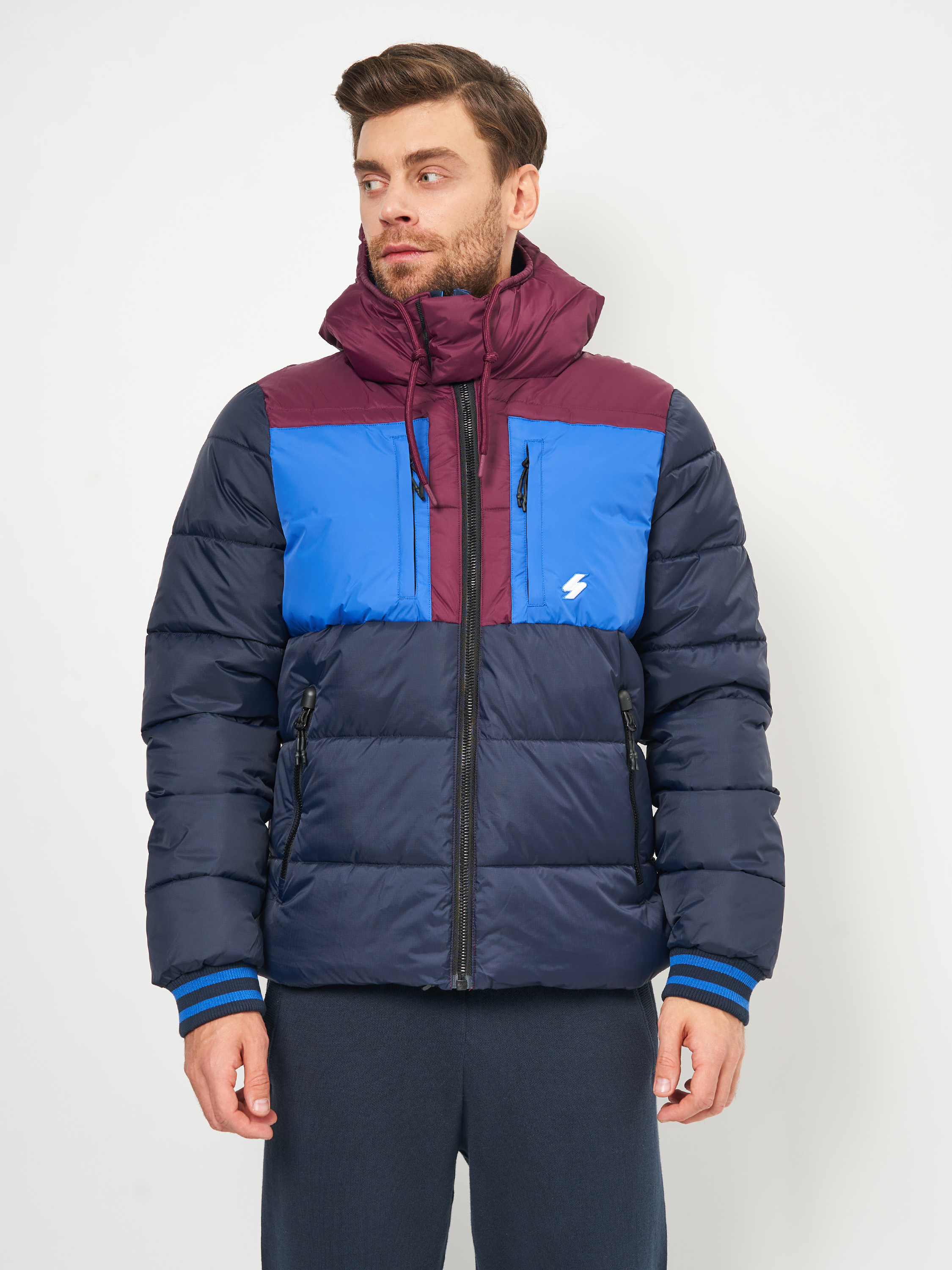 

Пуховик Superdry Sports Puffer Clr Block Jacket M5011213A-JKE  Deep Navy, Пуховик Superdry Sports Puffer Clr Block Jacket M5011213A-JKE S Deep Navy