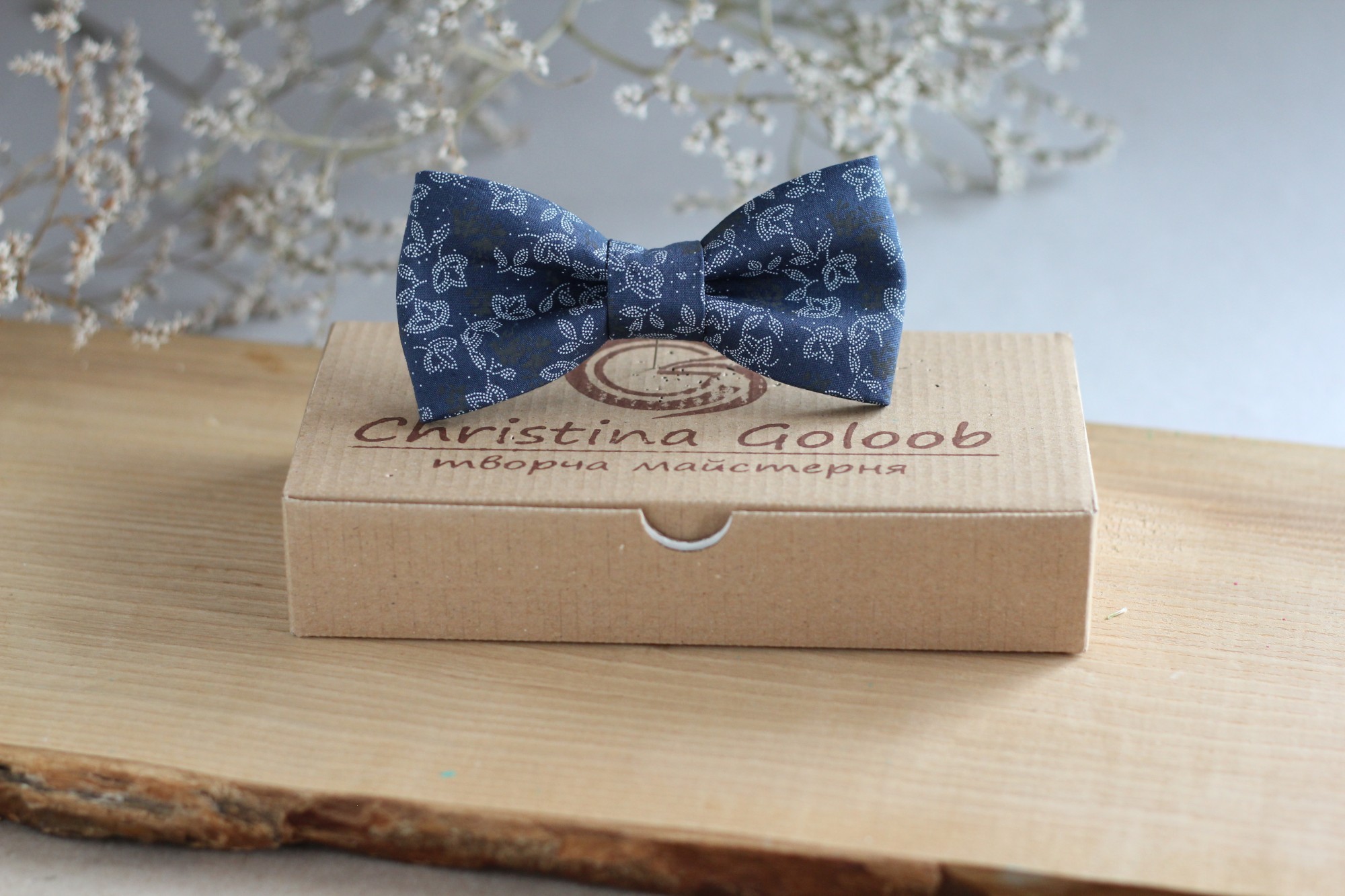 

Галстук-бабочка Christina Goloob Summer Рисунок Серо-голубой