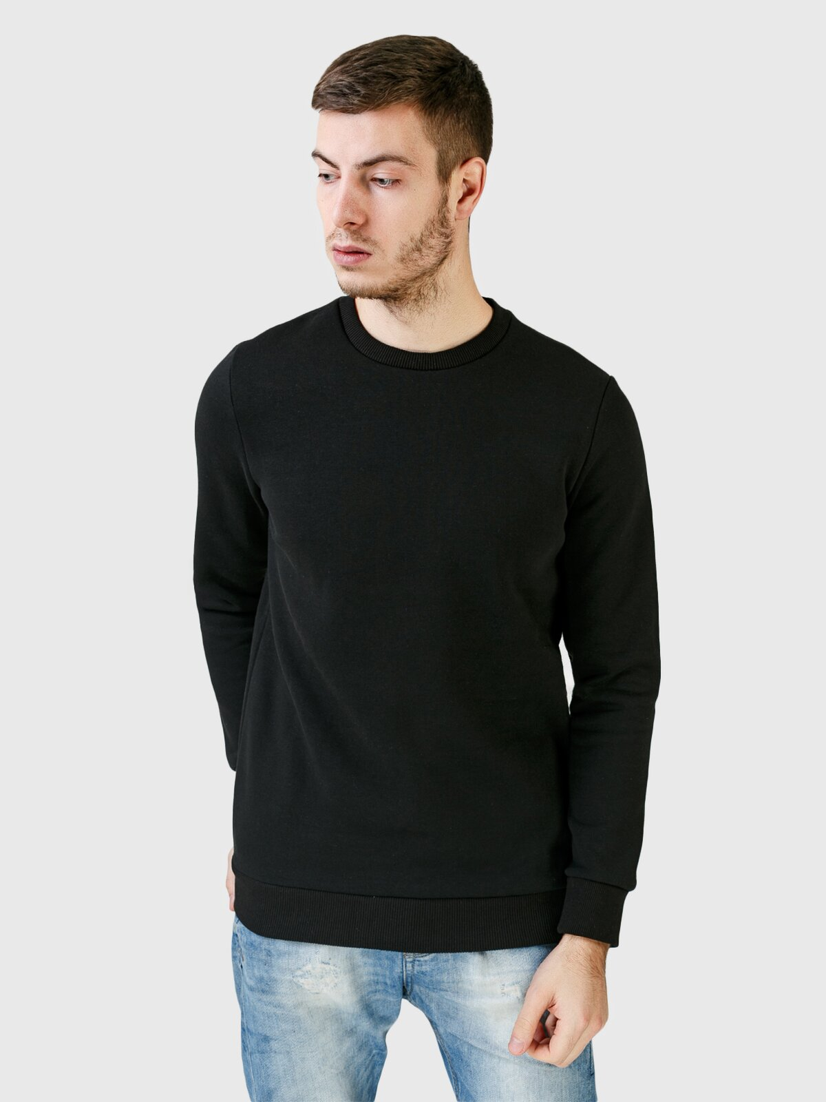 

Світшот Breezy 20402093 Чорний 2XL на флісі