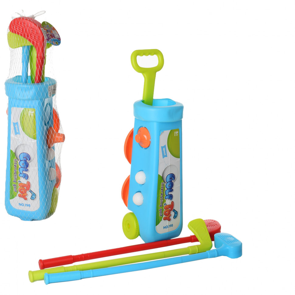 

Игровой набор "Гольф" MR 0049 клиюшки, 2 лунки, мячики (Синий) METR+