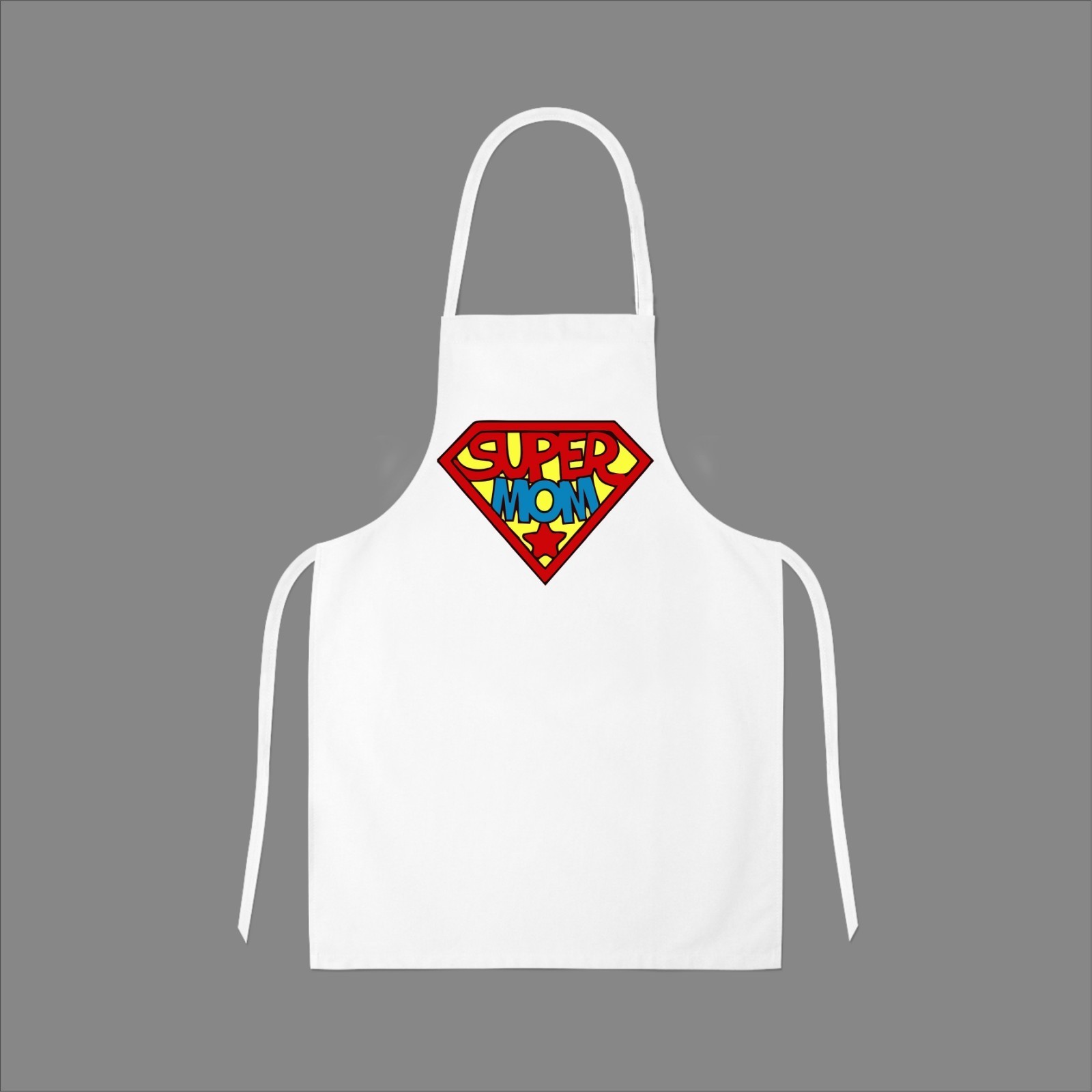 

Фартух Vivay з принтом Super mom Білий 64x64 см (6502)