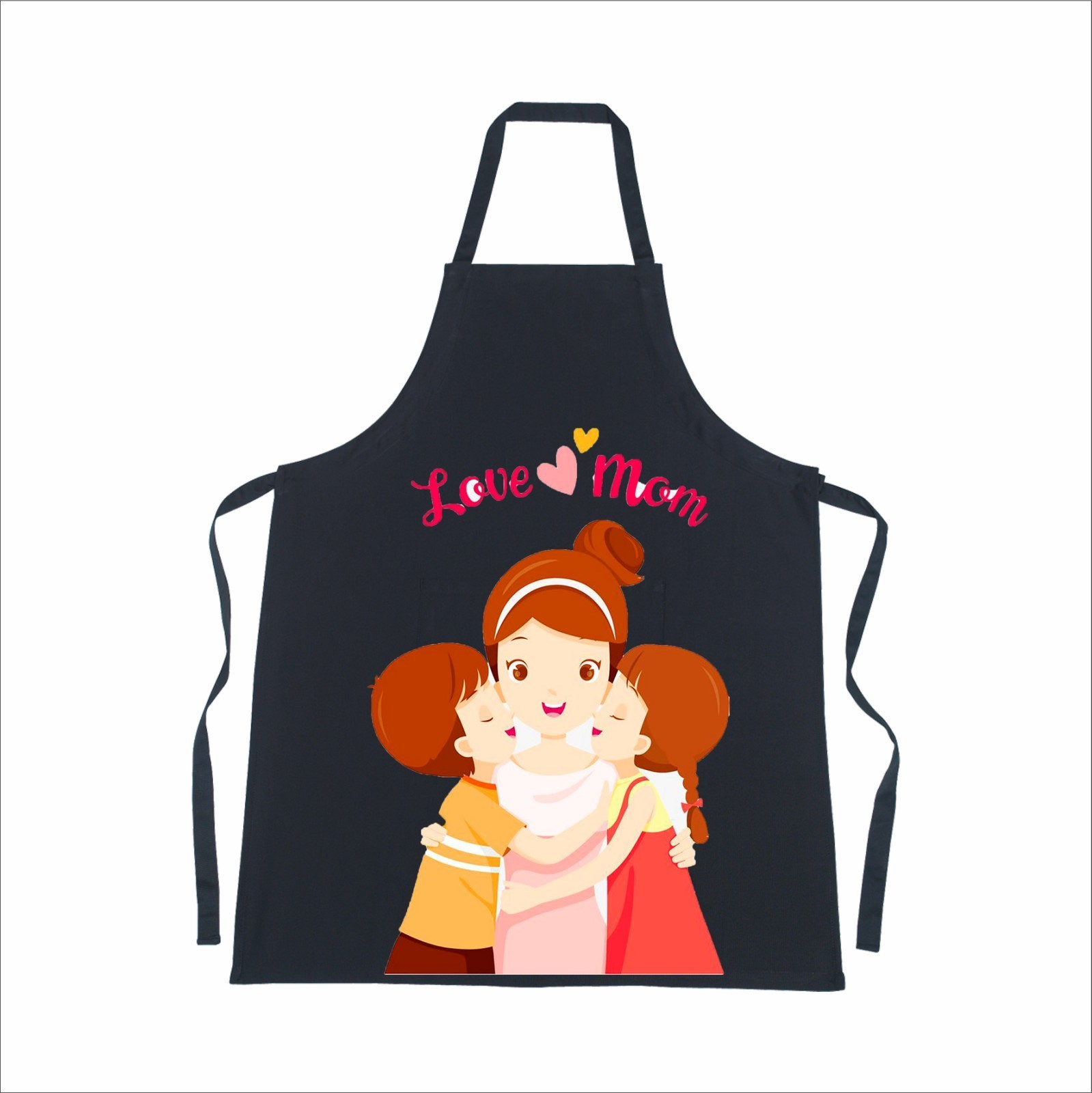 

Фартух Vivay з принтом Love mom Чорний 64x64 см (6514)