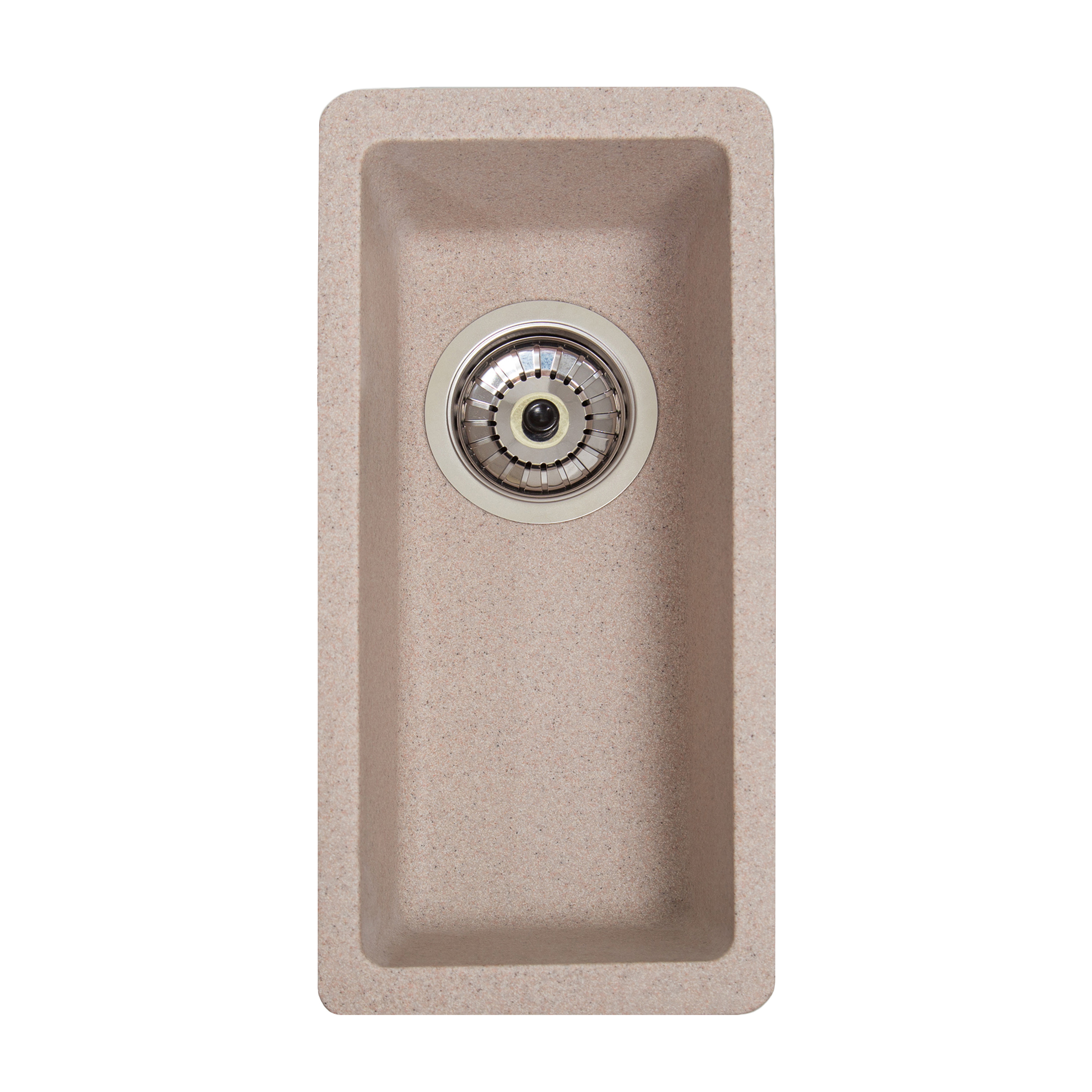 

Узкая мойка гранитная под столешницу Galaţi Mira U-160 бежевый 20*42*14.7см.