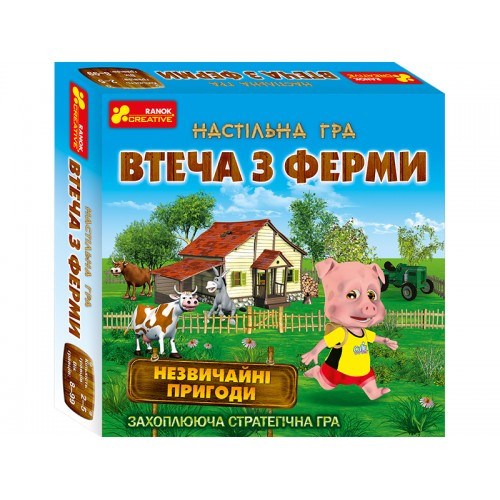 

Детская настольная игра "Побег из фермы" 19120057 на укр. языке Ranok Creative