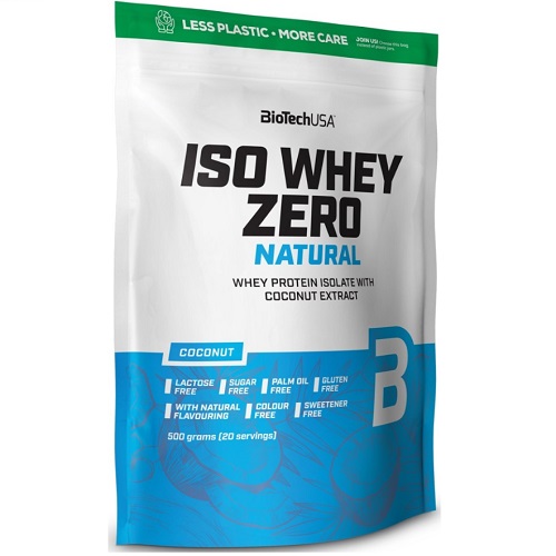 

Ізолят сироватки BiotechUSA IsoWhey Zero NATURAL, 500g Кокос