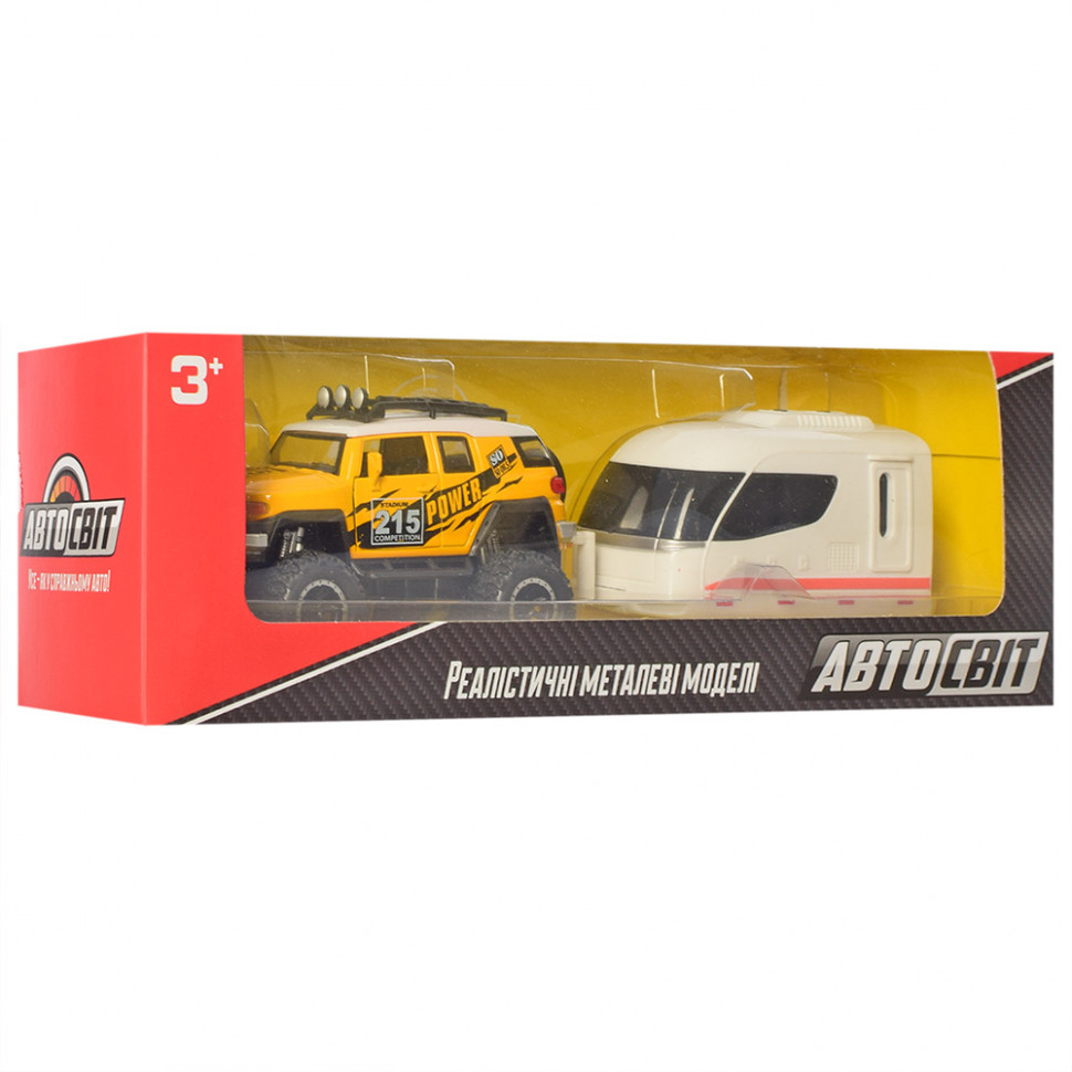 

Коллекционная игрушечная машинка Джип AS-2541 инерционный (Желтый) Автоcвіт