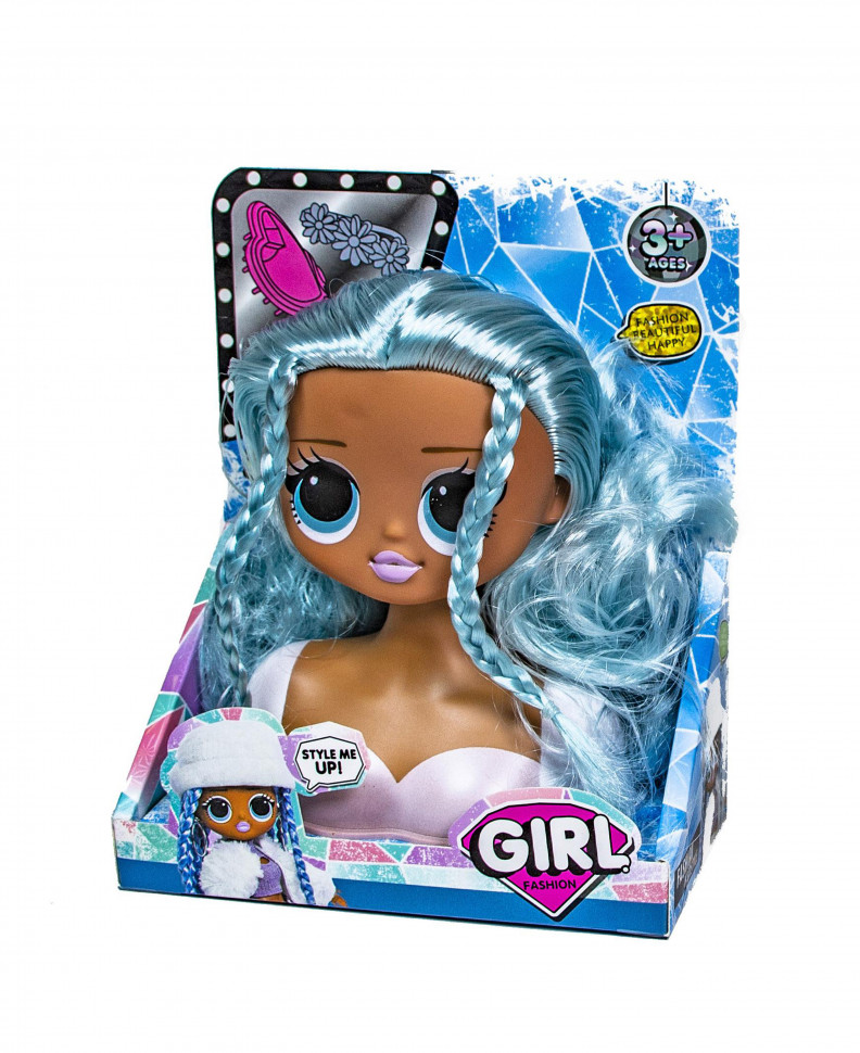 

Кукла для причесок и мейкапа LOL LK1071, 4 вида (Голубые волосы) METR+