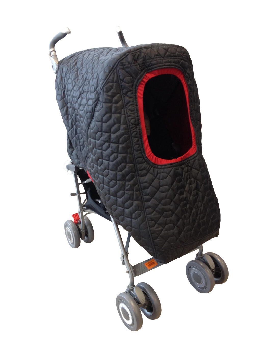 

Чехол-ветрозащита Mamamaster на прогулочную коляску Зимний текстиль Черно-красный (ММ003301)