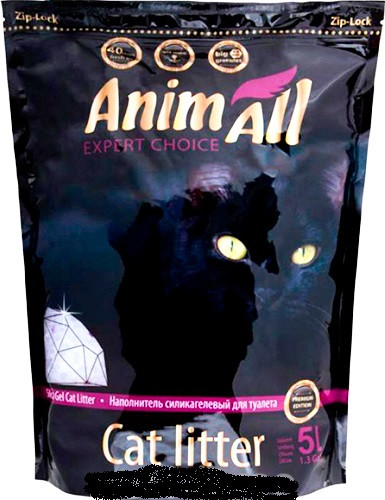 

Силикагелевый наполнитель AnimAll "Фиолетовый аметист" для кошачьего туалета 5 л