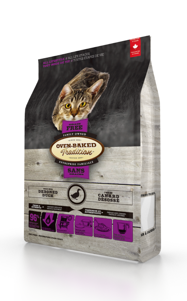 

Беззерновой сухой корм Oven-Baked Tradition Grain Free для кошек всех пород со свежим мясом утки 1.13 кг