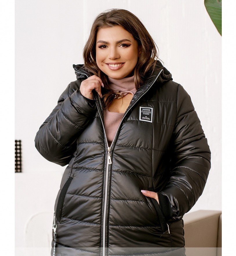 

Куртка Minova 18-323 - Чорна, Куртка Minova 18-323 52-54 Чорна