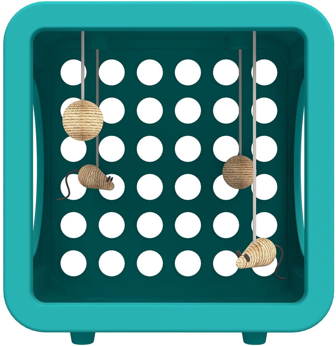 

Домик для кошек Jolly Pets Китти Каса Бедрум Кубик для отдыха кошек Сине-зеленый