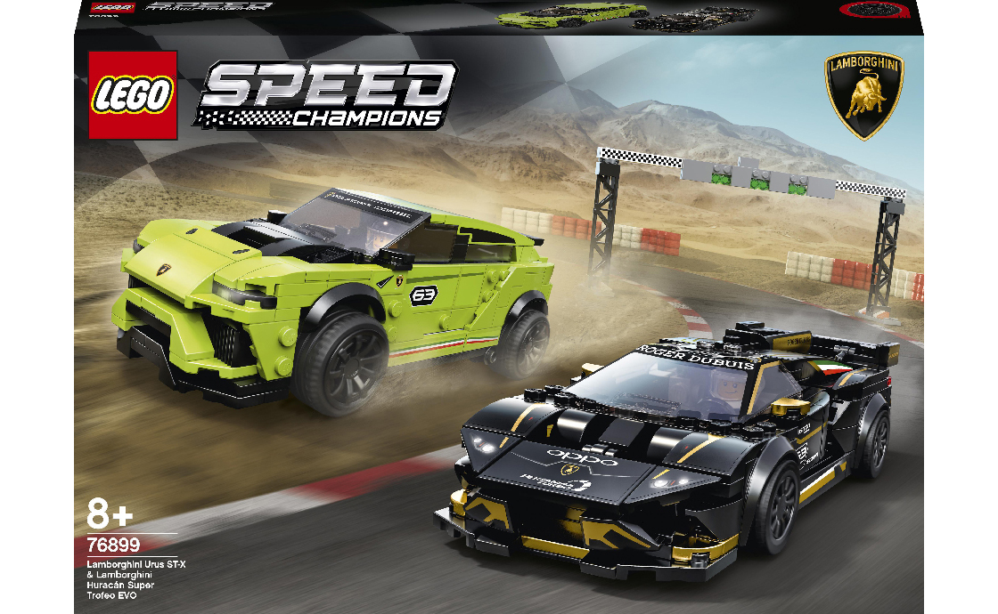 

Конструктор LEGO Автомобілі Lamborghini Urus ST-X та Lamborghini Huracán Super Trofeo EVO 663 деталей (76899)