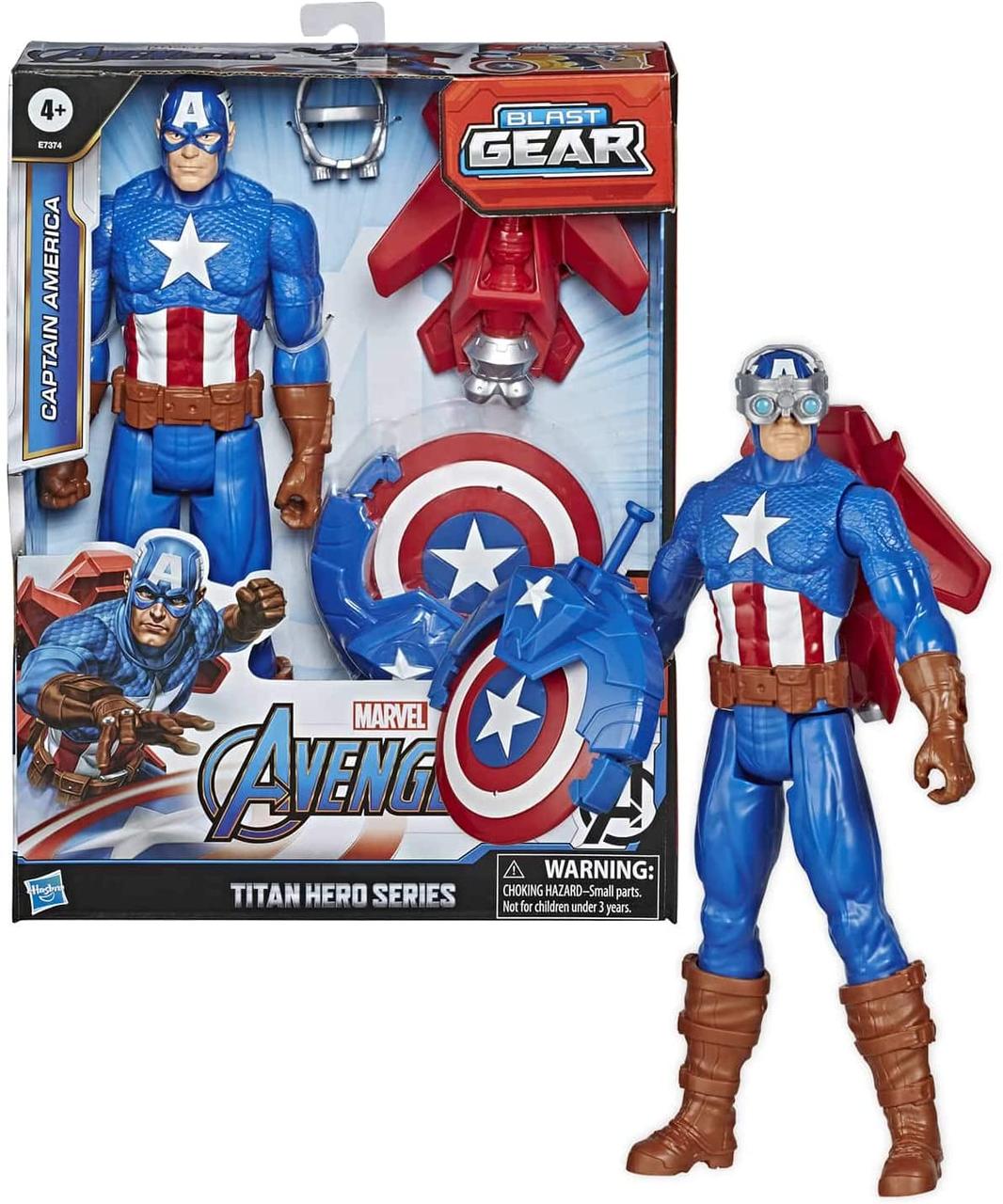 

Игровой набор "Мстители Титан Капитан Америка с аксессуарами" - Blast Gear Captain America E7374