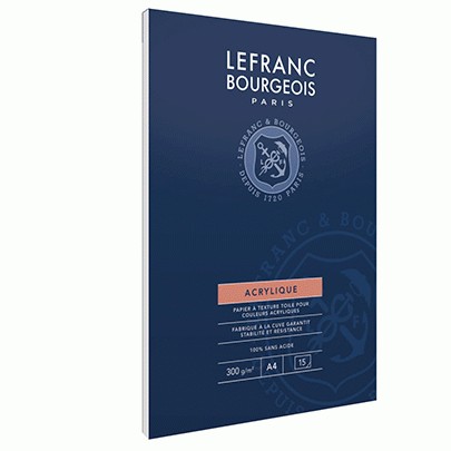 

Альбом для акриловых красок Lefranc Acrylic Paper Pad А4, 300 гр/м2, 15 листов