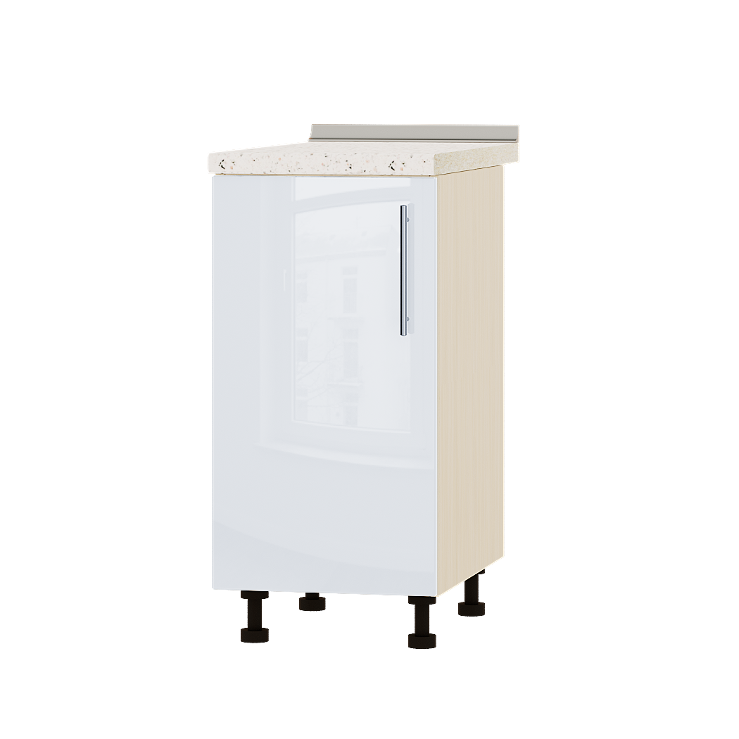 

Кухня Акрил модуль Низ Н83-400 Белый Глянец Дуб молочный 40х47х82 см