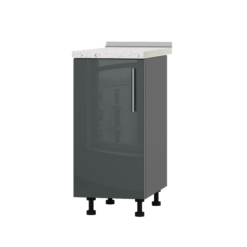 

Кухня Акрил модуль Низ Н83-380 Антрацит Глянец Антрацит 38х47х82 см