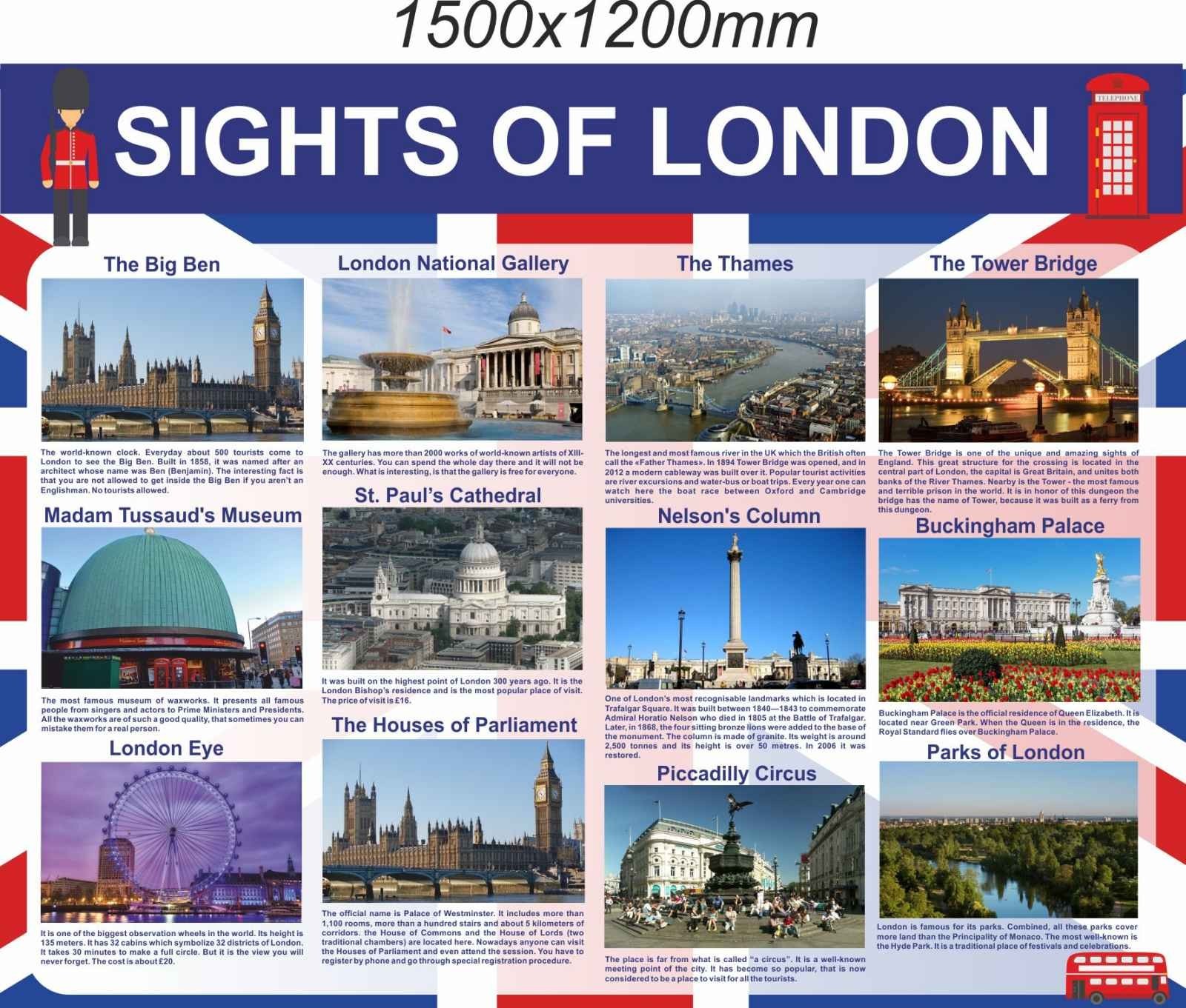 

Стенд Vivay Sights of London 150x120 см (7431)