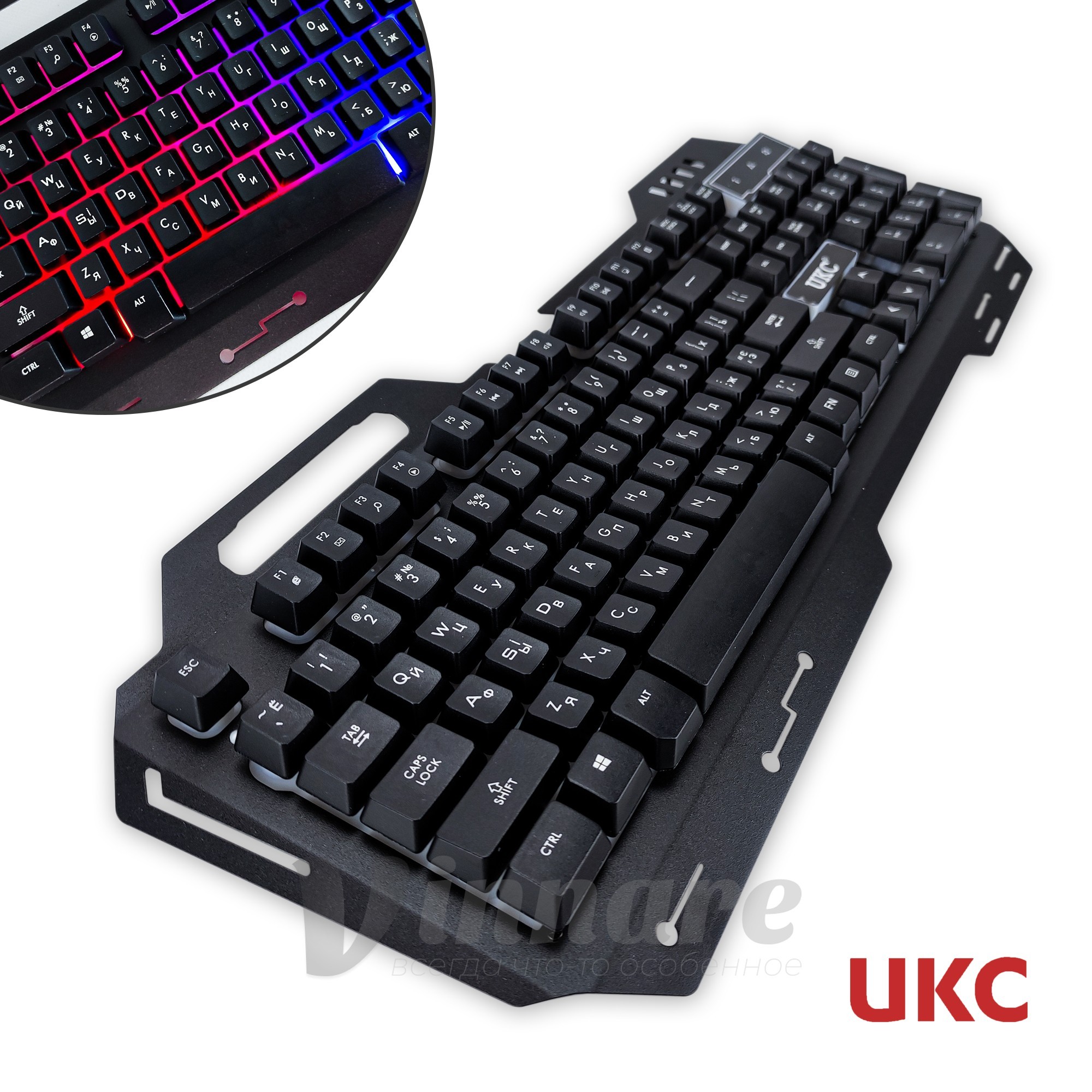 

Игровая клавиатура UKC KW900 с подсветкой, черная