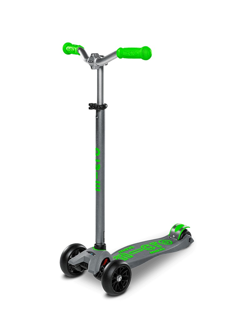 

Трехколесный самокат Maxi Micro Deluxe Pro Grey/Green (не светящиеся колеса)