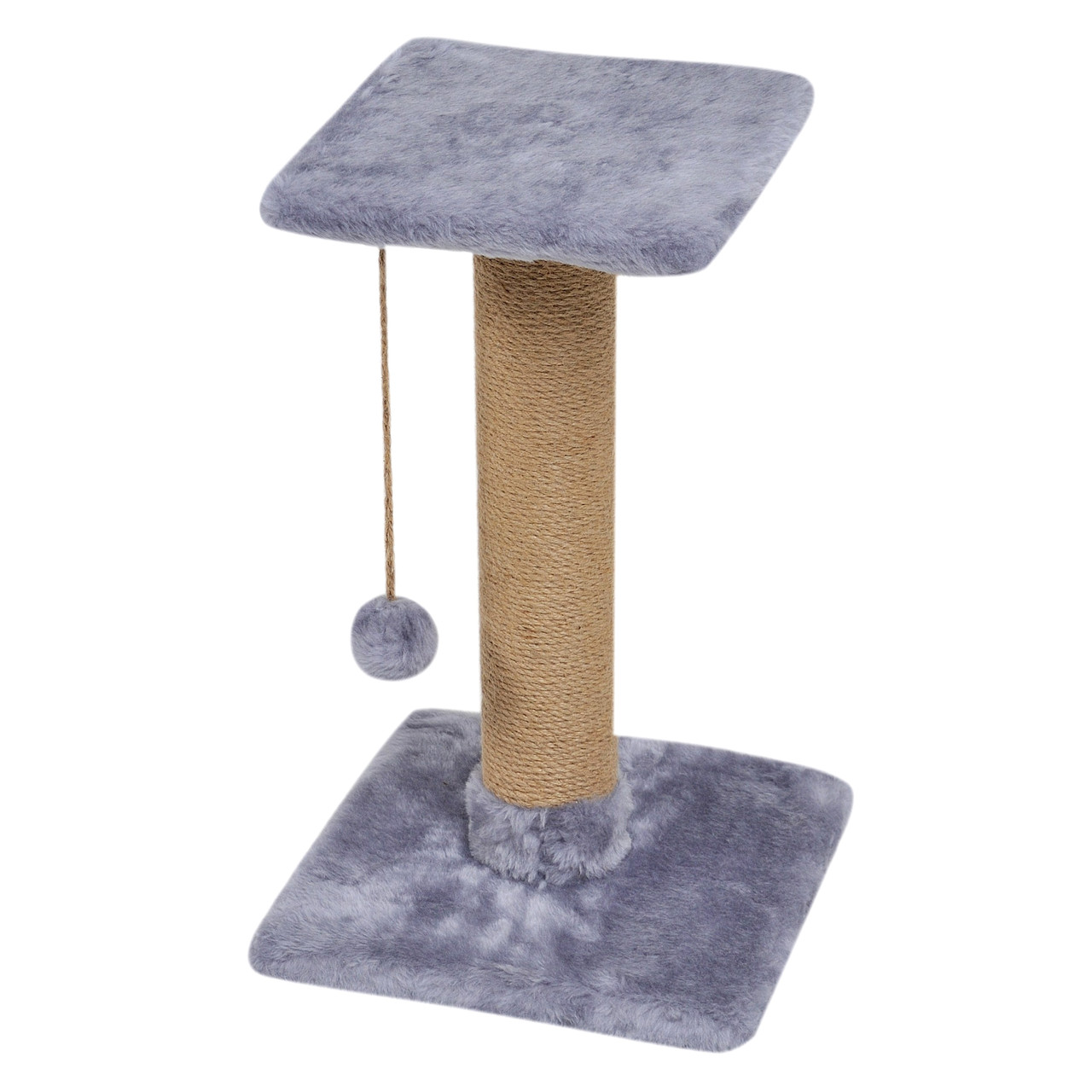 

Когтеточка столбик с лежанкой (дряпка, дралка, драпак) Cat Houses. Разборная, Серый