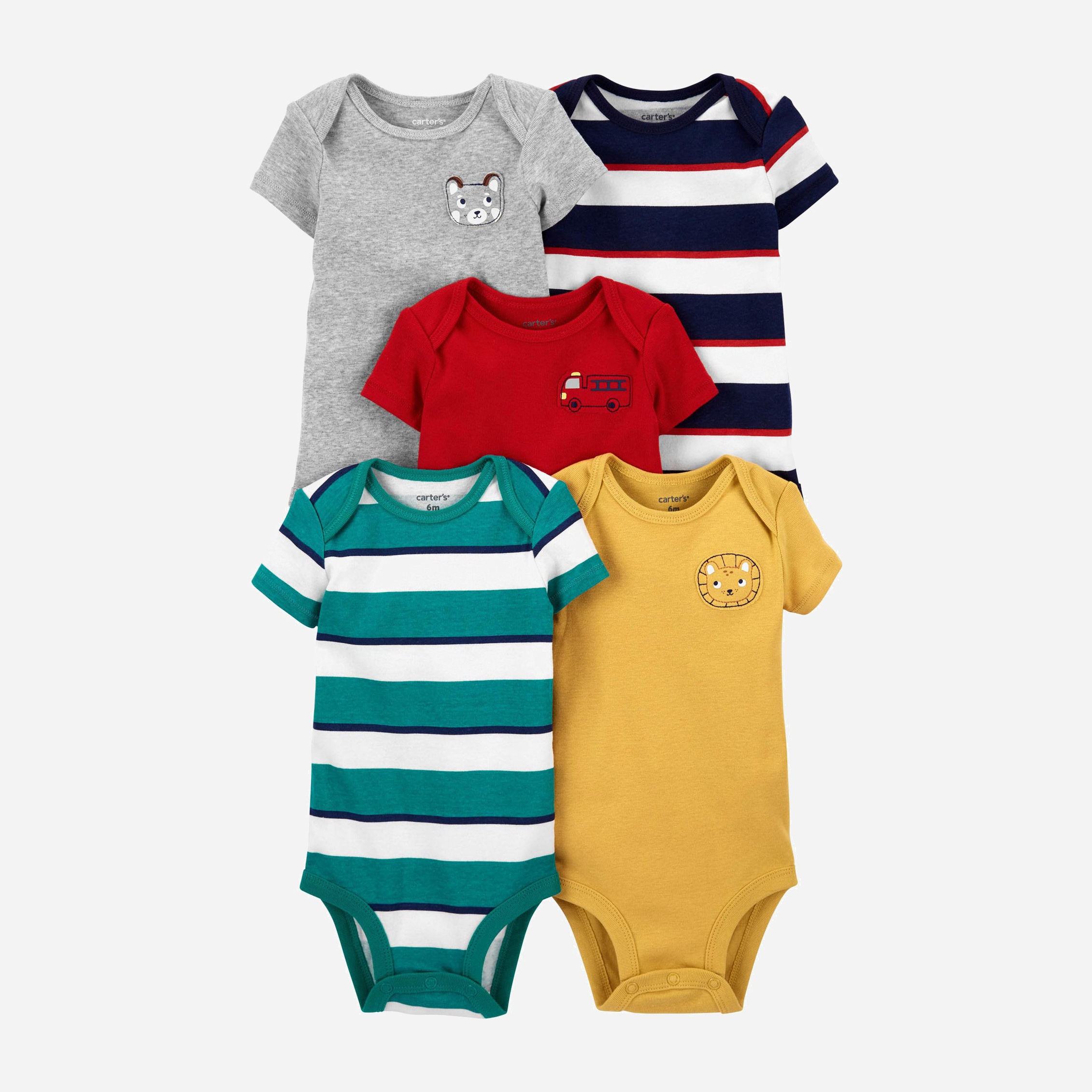 

Боди-футболка Carters 1L764810 72-76 см 5 шт Multicolor