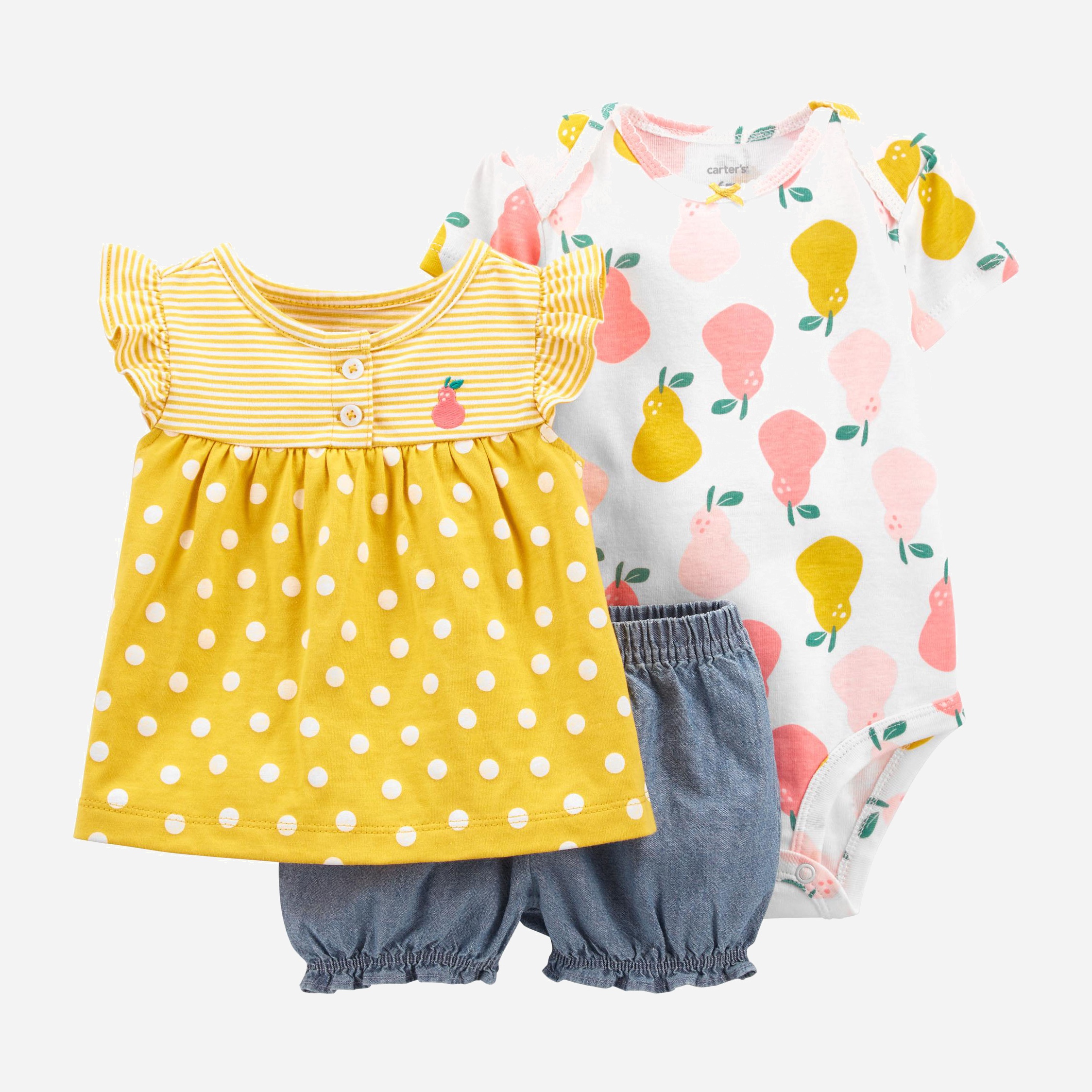 

Комплект (майка + боди + шорты) Carters 1K443910 72-76 см Multicolor