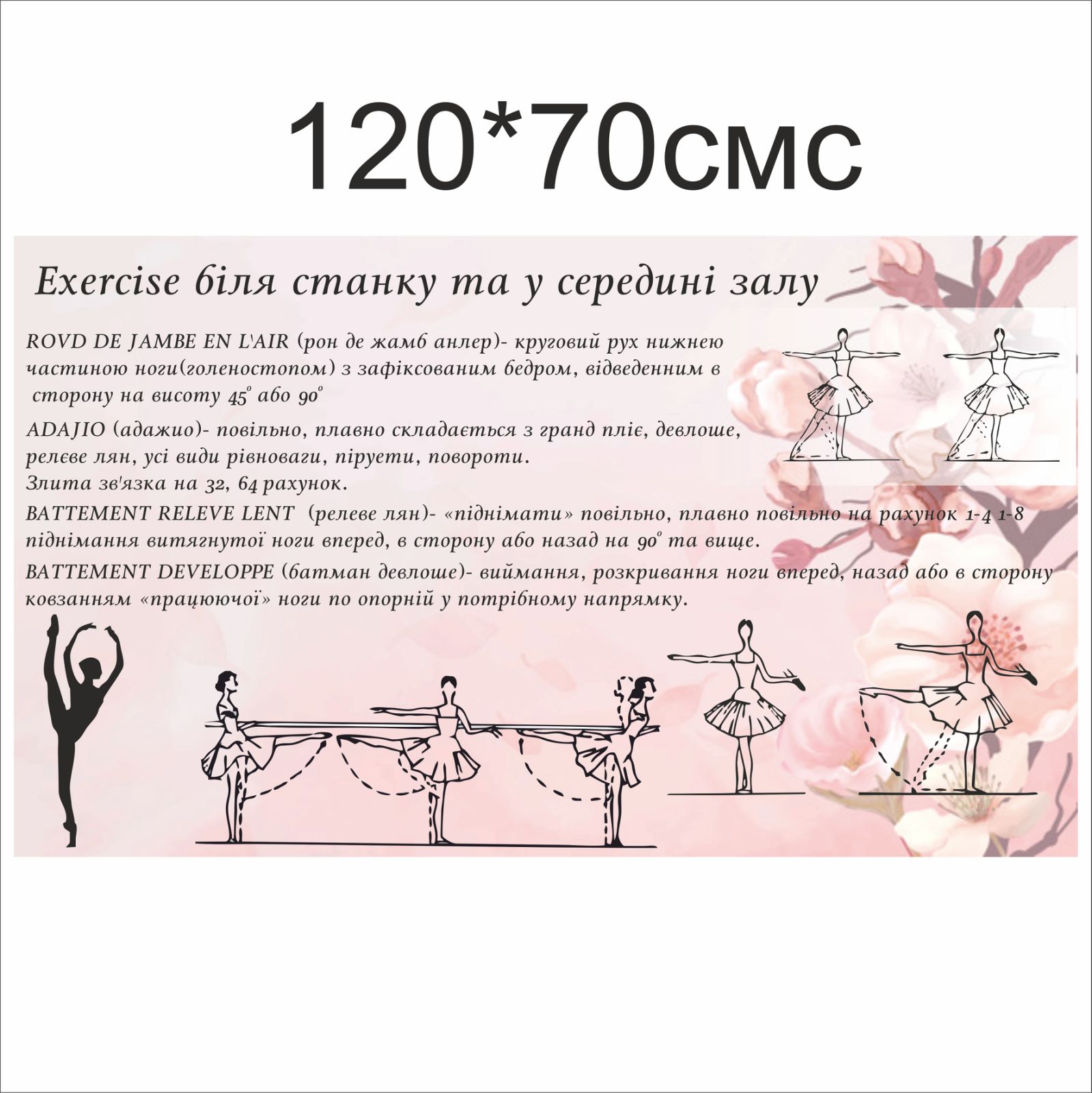 

Плакат “Exercize біля станку та у середині залу”